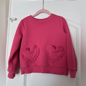 Janie and Jack Heart Pocket Quilted Sweatshirt
